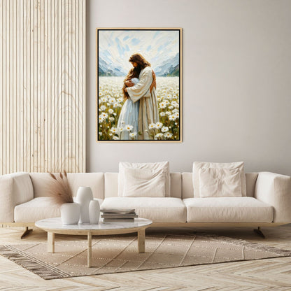 Jesus Hugging a Woman - Canvas